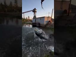 Weird Speedboat launching