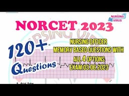 NORCET 2023 Answer key shift 1 | Norcet solved question paper 2023| #norcet #norcet2023