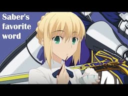 Saber saying "Shirou"