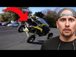 DESTROYED MY CAN AM X3 IN MY PARKING LOT! I MESSED UP!