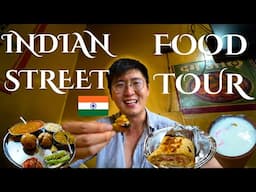 INDIAN 🇮🇳 STREET FOOD TOUR - Dal Bati Churma, Rose Lassi + Laffa Roll in Pushkar, India!