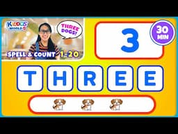 Learn to Spell & Count Numbers 1-20 with Miss V of Kiddos World TV | Fun Activity for Kids