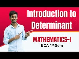 Introduction to Determinant | BCA 1st Sem | Exercise Questions |