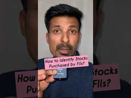 How to Identify Stocks Purchased by FIIs?#stockmarket #screenerforstockmarket #screener.in