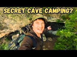 2 Days Wild Camp Exploring Primitive Caves, Abandoned Buildings & A Mysterious Vehicle Wreck