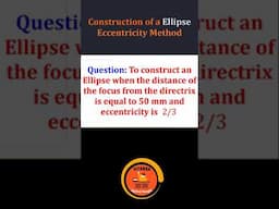 Conics - Eccentricity method - Construction of Ellipse #TeluguLecturesforEngineeringDrawing #Ellipse