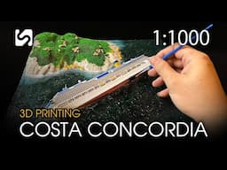 Costa Concordia wreckage model scene production 1/1000