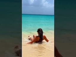 Eye-Catching Bikini Moments ☀️ Girls Rule the Beach 🏖🍹amazing caribbean asmr #beach #thrill #shorts