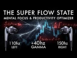 The Super Flow State - 40 Hz Gamma Binaural Beat - Mental Focus & Productivity Optimizer