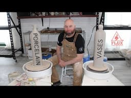 How To Throw A Tall Sectional Vase On The Pottery Wheel Using Porcelain Clay