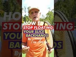 How to stop floating your slice backhands #tennis #slicebackhand