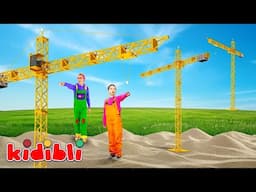 Big Cranes for Kids 🚧 Learn About Construction Vehicles | Kidibli