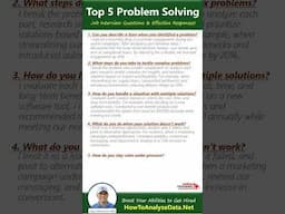 Top 5 PROBLEM-SOLVING Job Interview Questions & Effective Responses