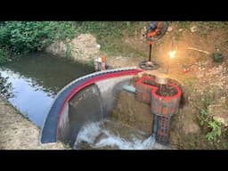 Construction of mini hydroelectric power plant 220V-2kw/h