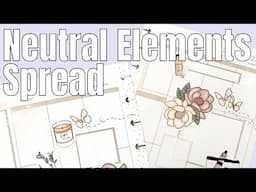 Neutral Elements Plan With Me | New Live Love Posh Sticker Book | Classic Happy Planner Spread