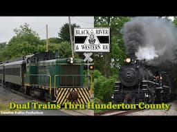 Black River & Western: Dual Trains Thru Hunterdon County