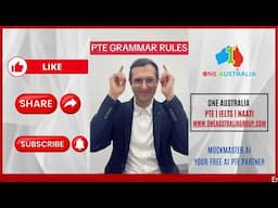 PTE GRAMMAR RULES MADE SIMPLE! #pte #ptegrammar #ptecoaching #mockmasterai #viralvideo #fyp #trend