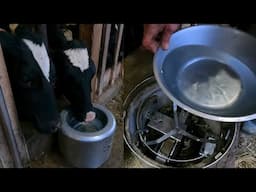 Fixing A Cattle Water Fountain During The Winter On A Dairy Farm!