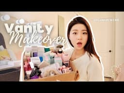 VANITY MAKEOVER | ORGANIZE/UNBOX 60+ K-BEAUTY PRODUCTS W/ ME