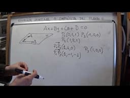 MAT ACCESO 25- Cómo calcular la ecuación general del plano (con 3 puntos)