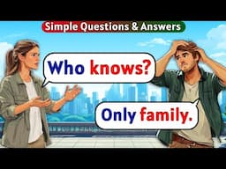 English Conversation Practice | Simple Questions & Answers | English Speaking Practice