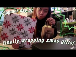 finally wrapping xmas gifts | vlogmas day 21 ｡･:*:･ﾟ