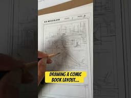 Drawing a comic book layout.  #comicwriter #comicbook #comicart