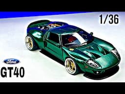 Ford GT40 V10 KINSMART  DIECAST CUSTOM RESTORATION : Build 1/36