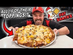 Fat Santa’s 16-Inch Pizza Challenge in Santa Claus, Indiana Has ALL 16 of Santa’s Toppings!!