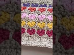 Crochet Heart in Rows   #shorts  #crochethearts