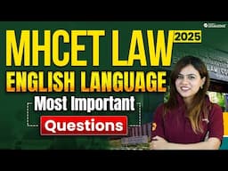 MHCET Law 2025: Important English Language Questions Practice | English Language for MH CET Law