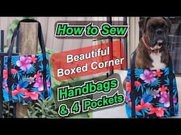 How to sew a beautiful handbag with lots of pockets. Tote/shopping bag easy for beginners to sew