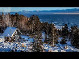 Braving EXTREME COLD in Remote Cabin on Lake Superior (-40ºF)