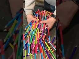 Handbag made of Pencils and Epoxy #shorts #diy #positivecoupleyoutube