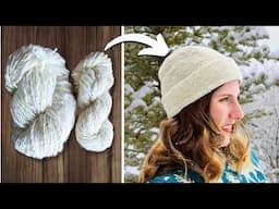 I knit my dream hat with homespun yarn! 🧶