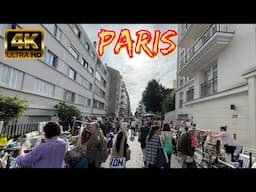 A Walk in Paris | 4K | France 🇫🇷 | Rue Felix Faure, Colombes | Sunday Market | Rojin in Wanderland