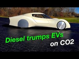 Diesel Omega Car DESTROYS Tesla 3 on CO2 emissions AND cost per mile -The Math