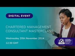 Chartered Management Consultant Masterclass