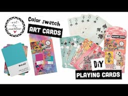 Color swatch art cards & DIY playing cards by ART BY MARLENE