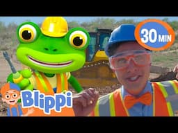 Blippi's Vroom Vehicle Show: Construction! |Blippi and Gecko Adventures Real Vehicles for Kids