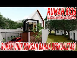 Desain rumah miring unik dengan bahan berkualitas di lahan kecil!