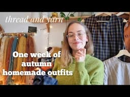 One week of homemade autumn outfits 🍂🍄 knitting, dyeing and sewing my handmade wardrobe