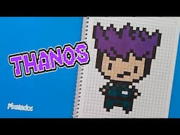 COMO DIBUJAR A THANOS JUGADOR 230 de EL JUEGO DEL CALAMAR en PIXEL ART PASO A PASO - PIXELADOS