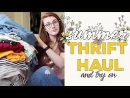 Thrift haul for summer capsule • Come thrift with me + try on