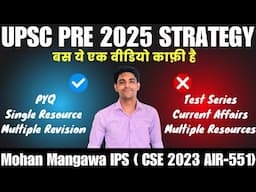 UPSC Pre 2025 Strategy by  IPS Mohan | UPSC IAS PRE 2025 |IAS Pre 2025 Strategy by IPS Mohan Mangawa