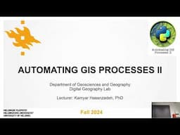 Automating GIS processes - 2024 Lecture 1