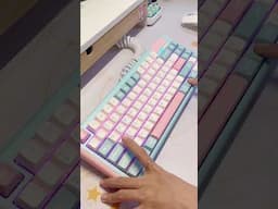 bubblegum keyboard??? D84 keyboard from dustsilver! #keyboard #asmr #tech #gaming