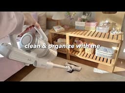 clean & organize with me 🫧 | aesthetic and relaxing room refresh 🧺