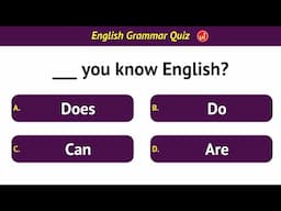 100 English Grammar Questions for Practice - Can You Get 100%?