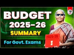 BUDGET 2025-26 FROM EXAM PERSPECTIVE| By Parmar Sir